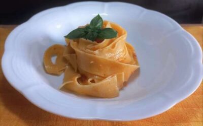 Pappardelle al mascarpone e Crema di Ventricina Frentana