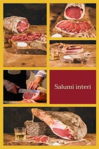 Collage di salumi interi di Salumi Caporale